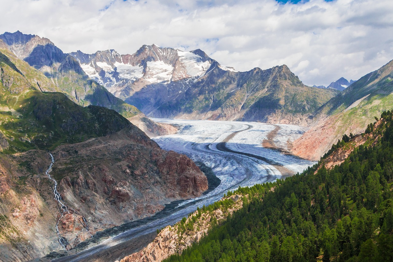 Aletschgletscher, symbolisch für das Thema Klimawandel